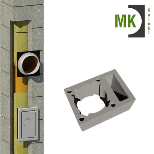 MK Kolekt keraamiline korstnasüsteem ühe suitsukäigu ja ventilatsioonikanaliga  ⌀180-200mm