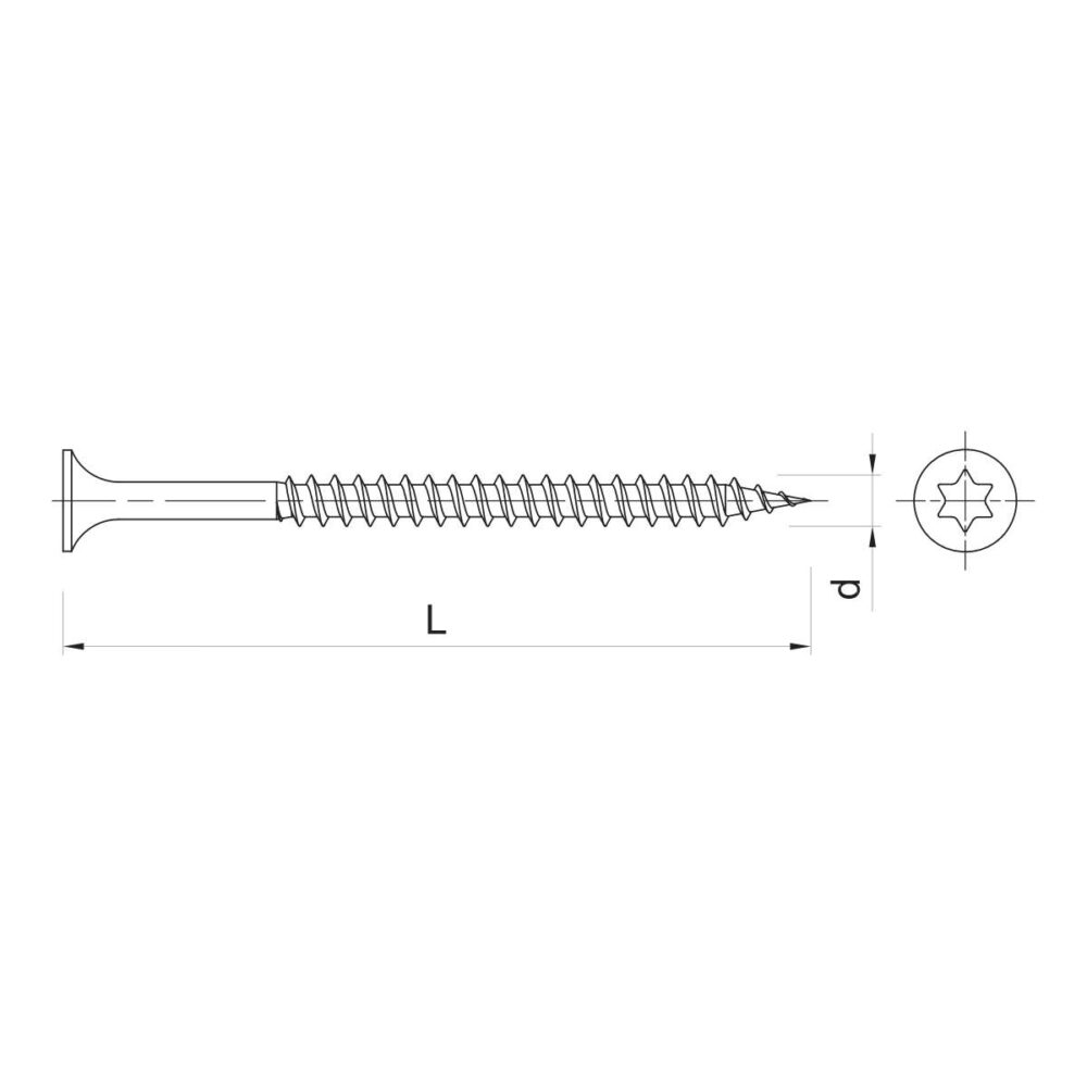 Metallikruvi R-WO-T torx TX25 - Image 2