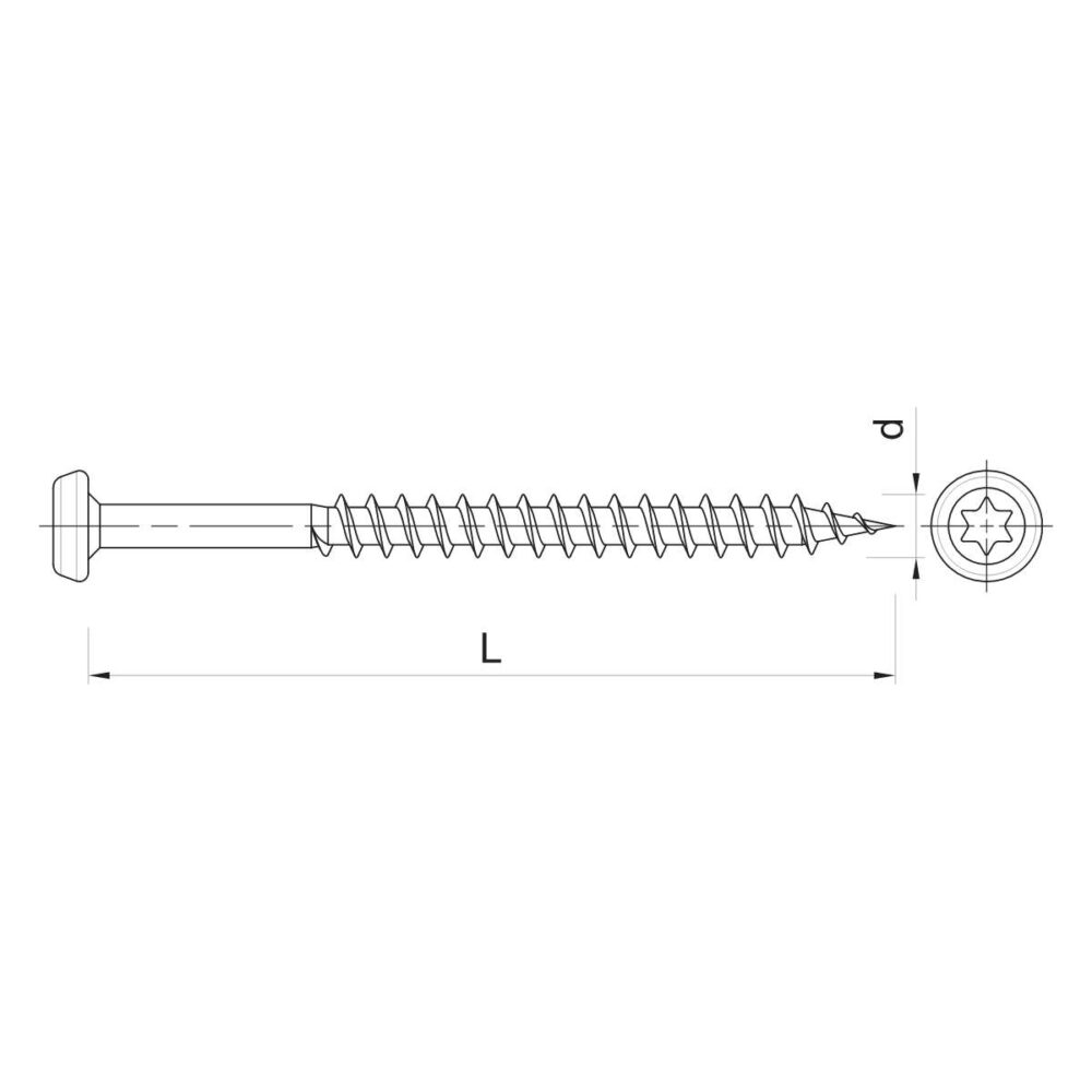 Puidukruvi R-WW-T torx TX25 - Image 3