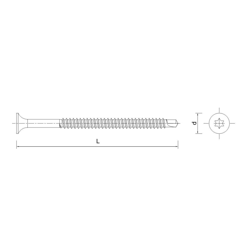 Puurotsaga metallikruvi R-WX-PH2 torx TX25 - Image 3