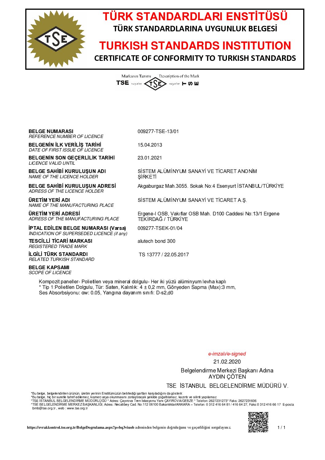 Alutechbond 300 -TS 13777