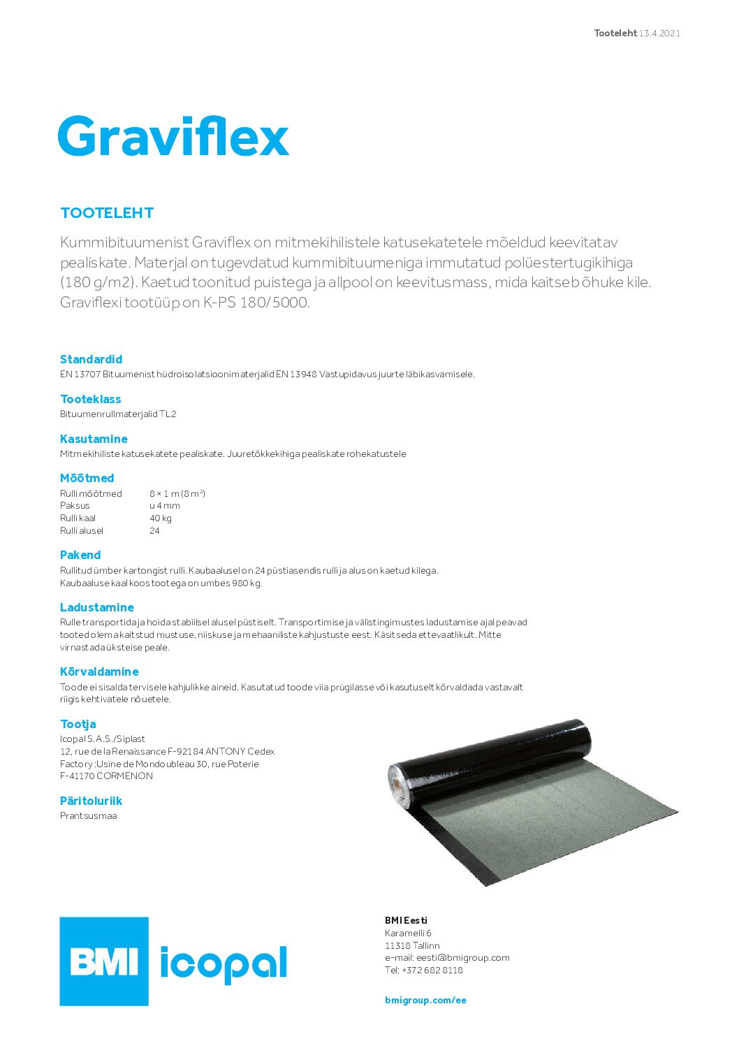 Icopal Graviflex tooteleht EE