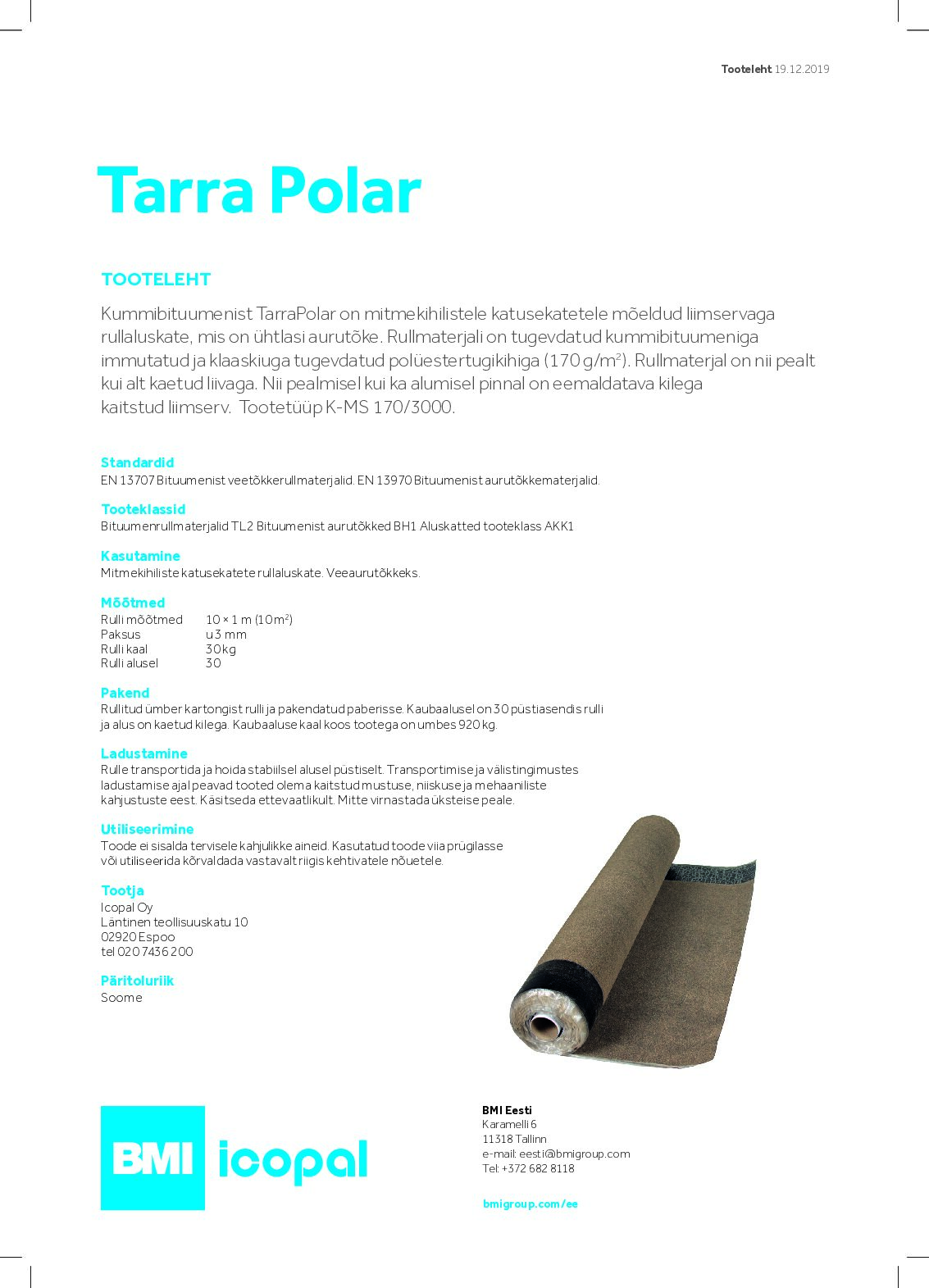 Icopal Tarra Polar tooteleht EE