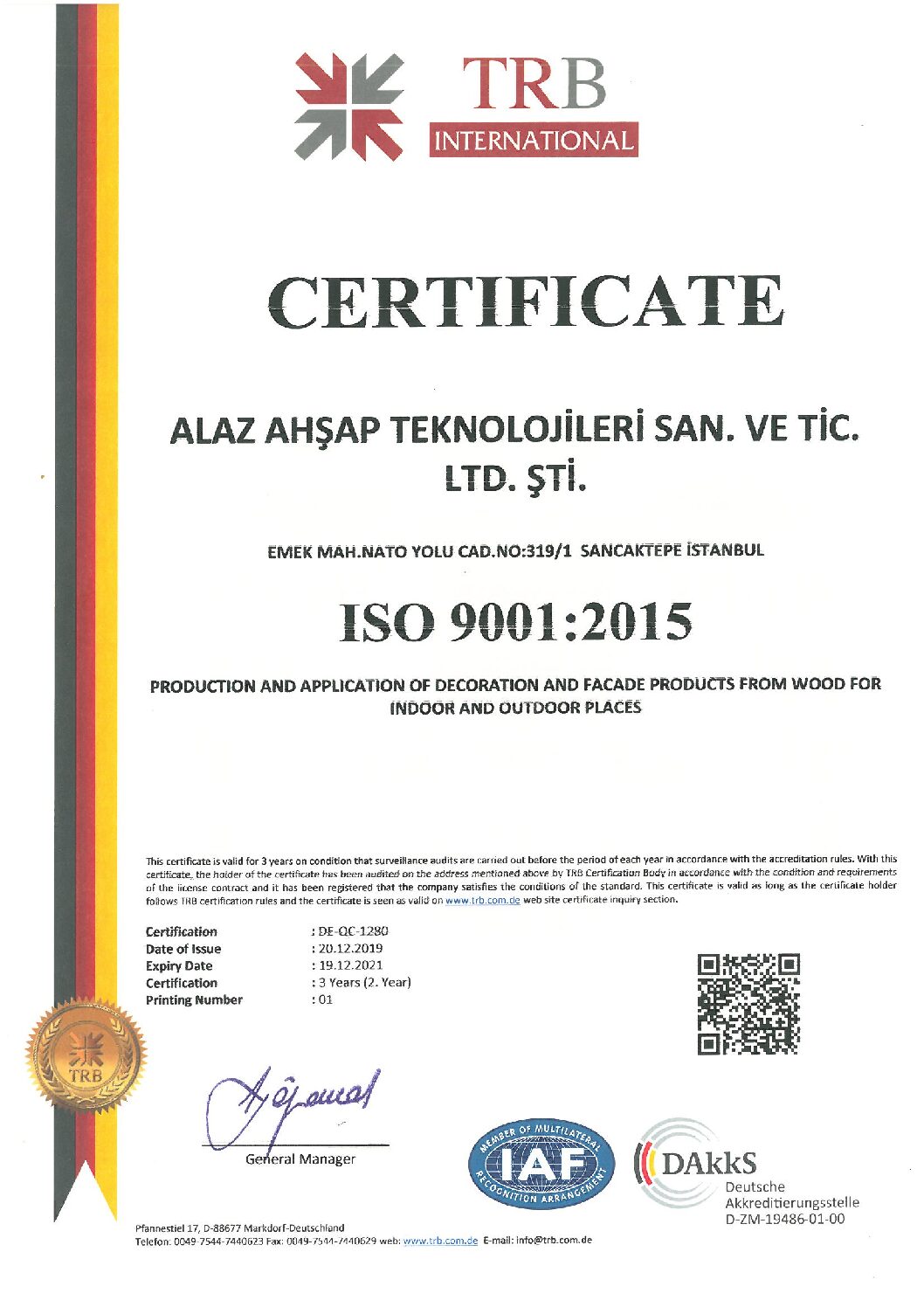 Technowood Certificates (ISO CE FSC EPD) 2021 EN