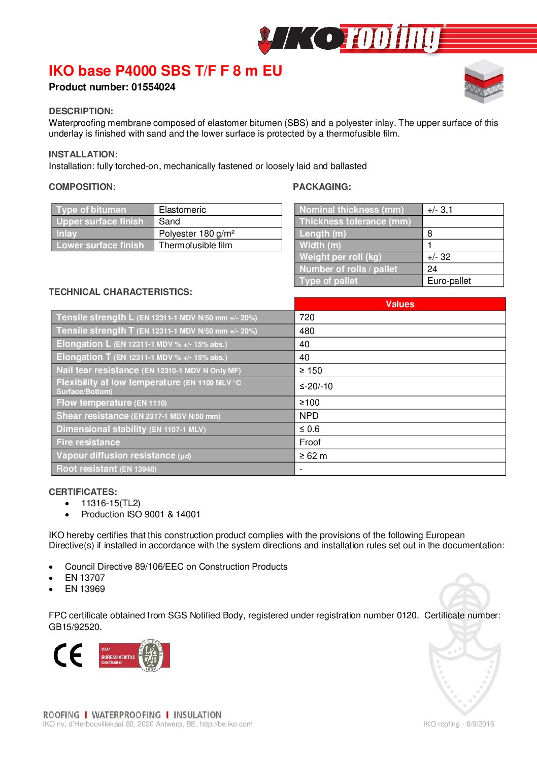 IKO base P4000 Technical EN