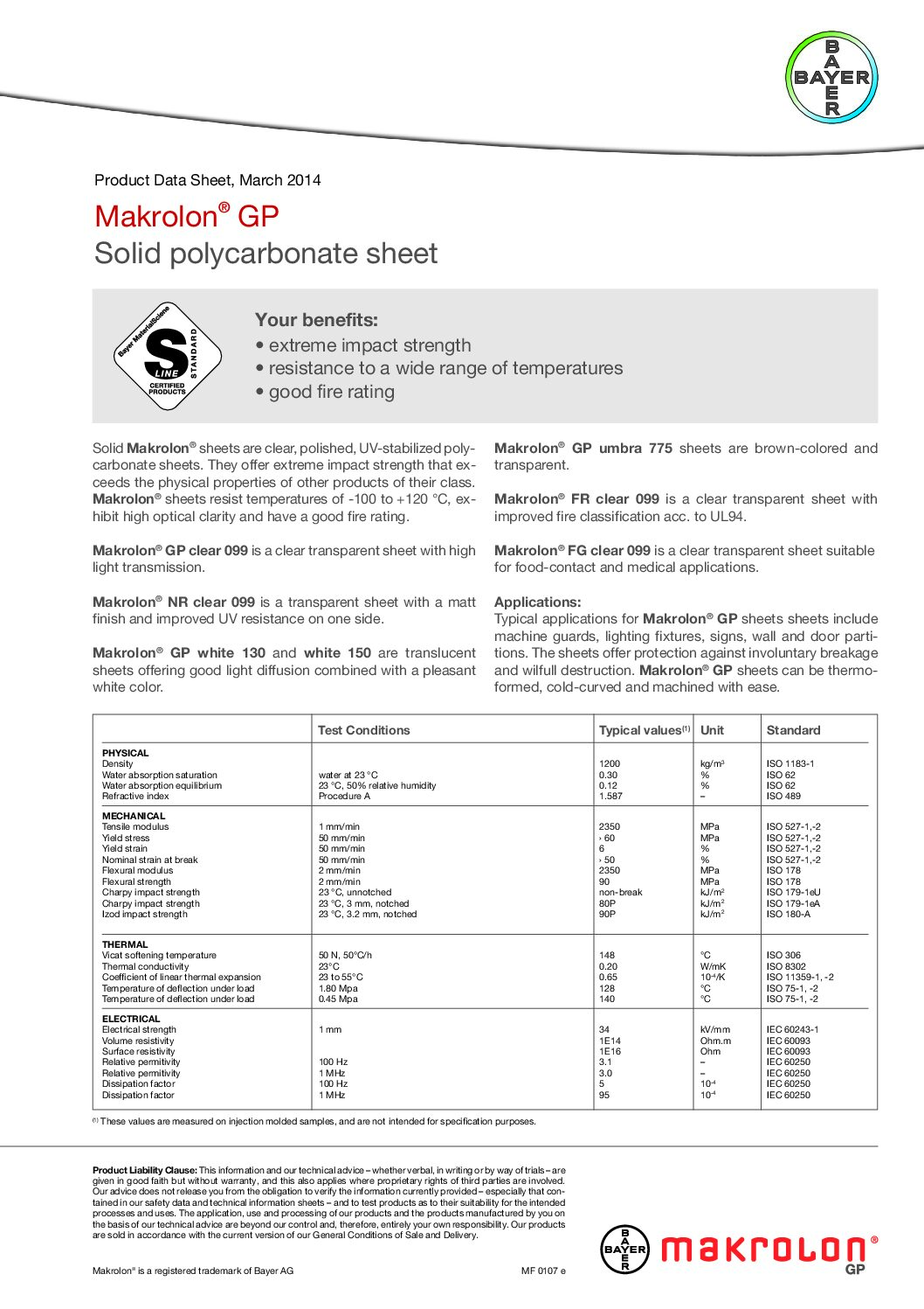 Makrolon-GP Andmeleht EN (Massiivplastik)