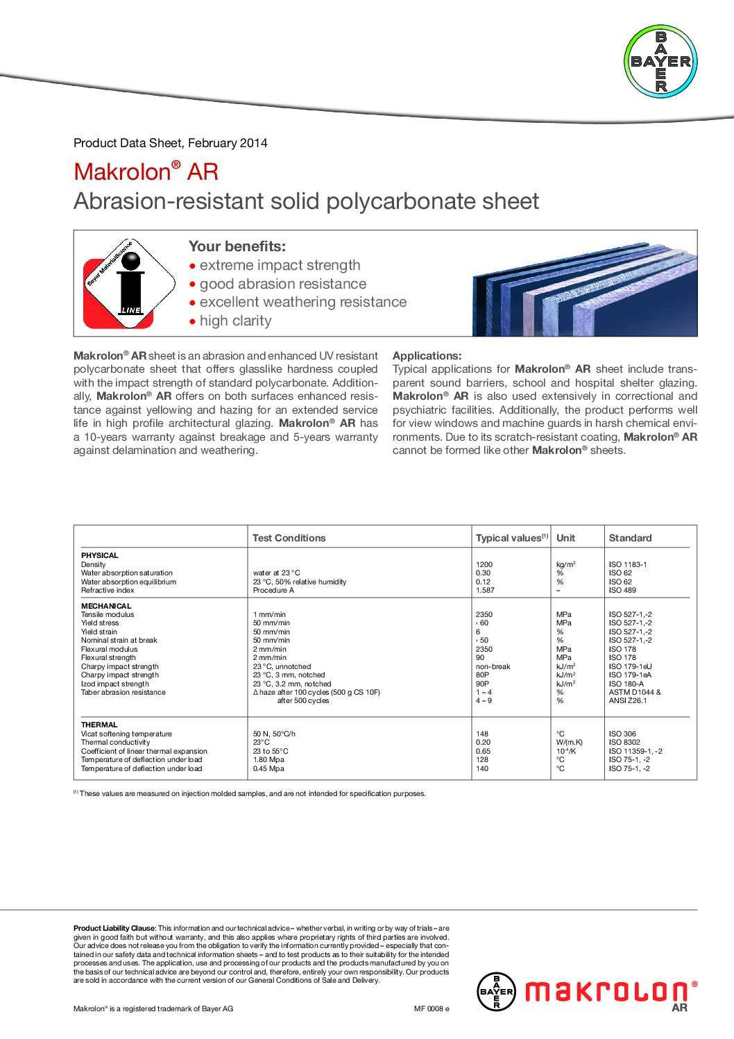 Makrolon-Mono-AR-Andmeleht EN (Massiivplastik)