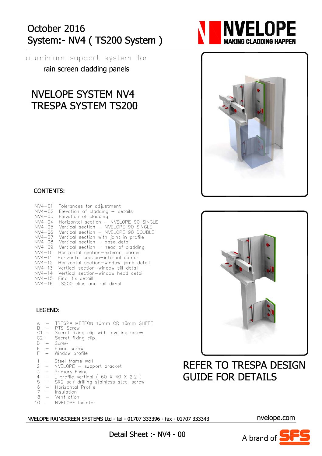 NV4 kinnitussüsteemi andmeleht EN