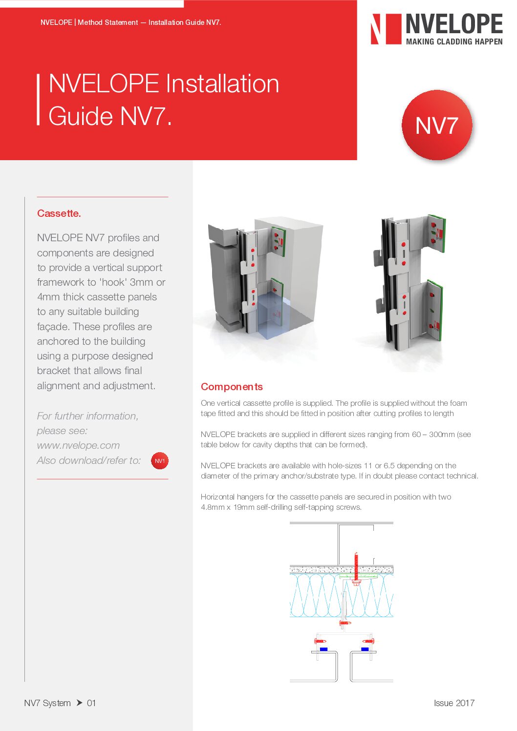NV7 fassaadi kinnitussüsteemi paigaldusjuhend EN