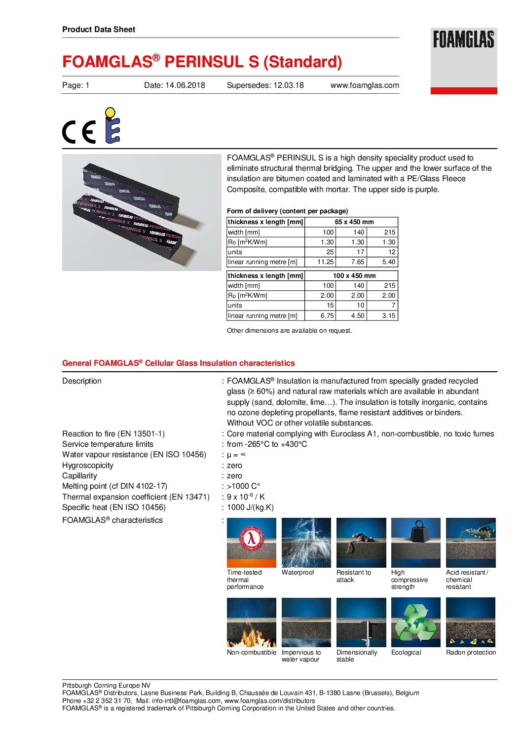 Foamglas® Perinsul S Andmeleht EN