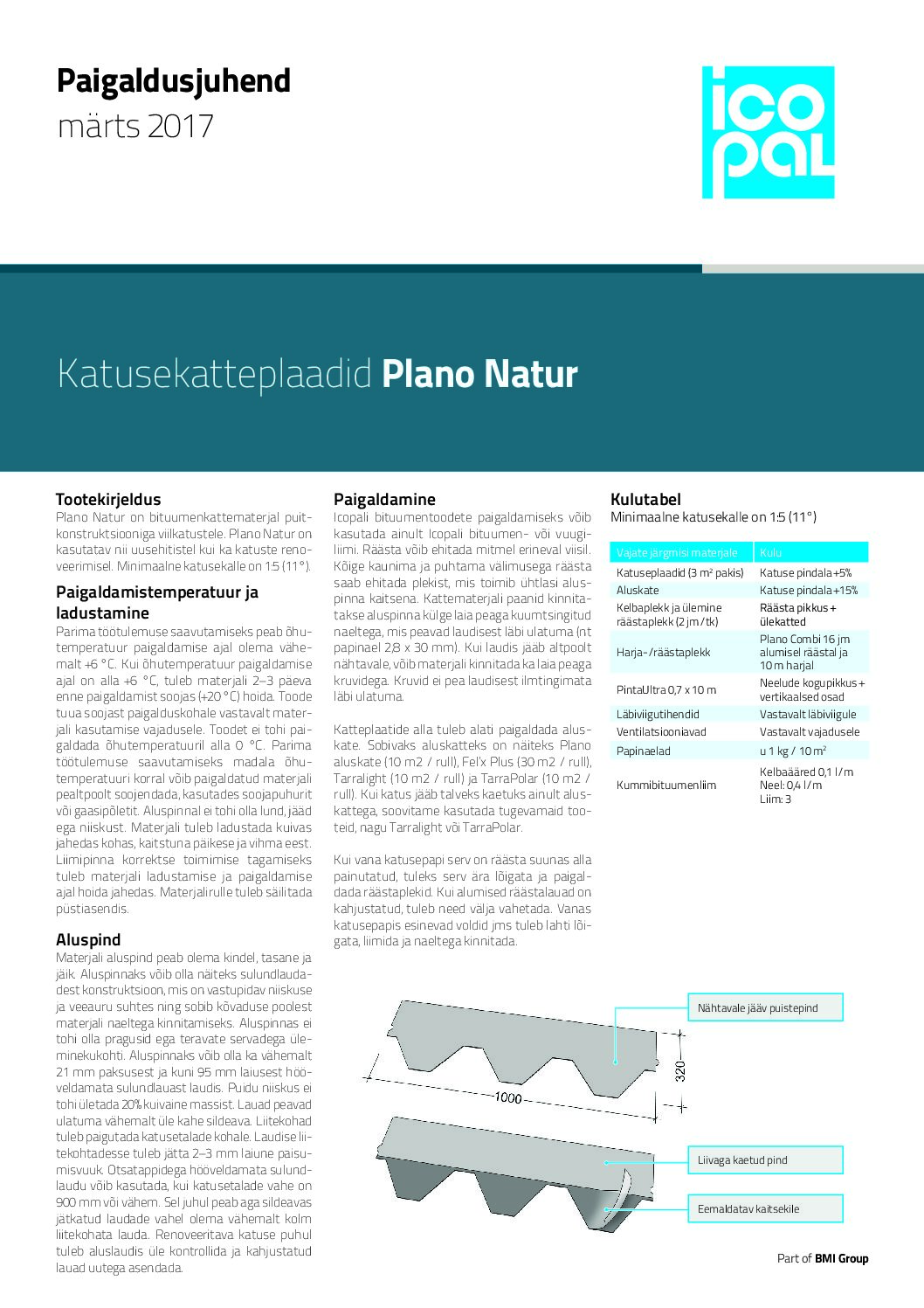 BMI Icopal paigaldusjuhend