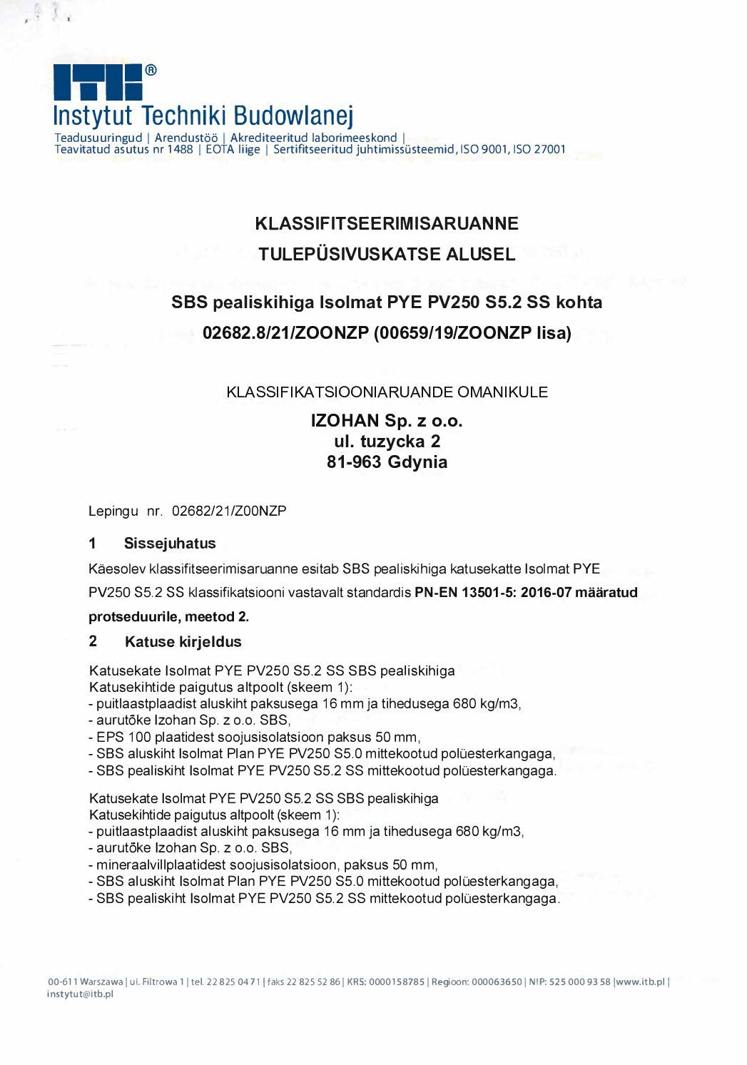 Raport_Broof(t2) klassifitseerimisaruanne Nexler