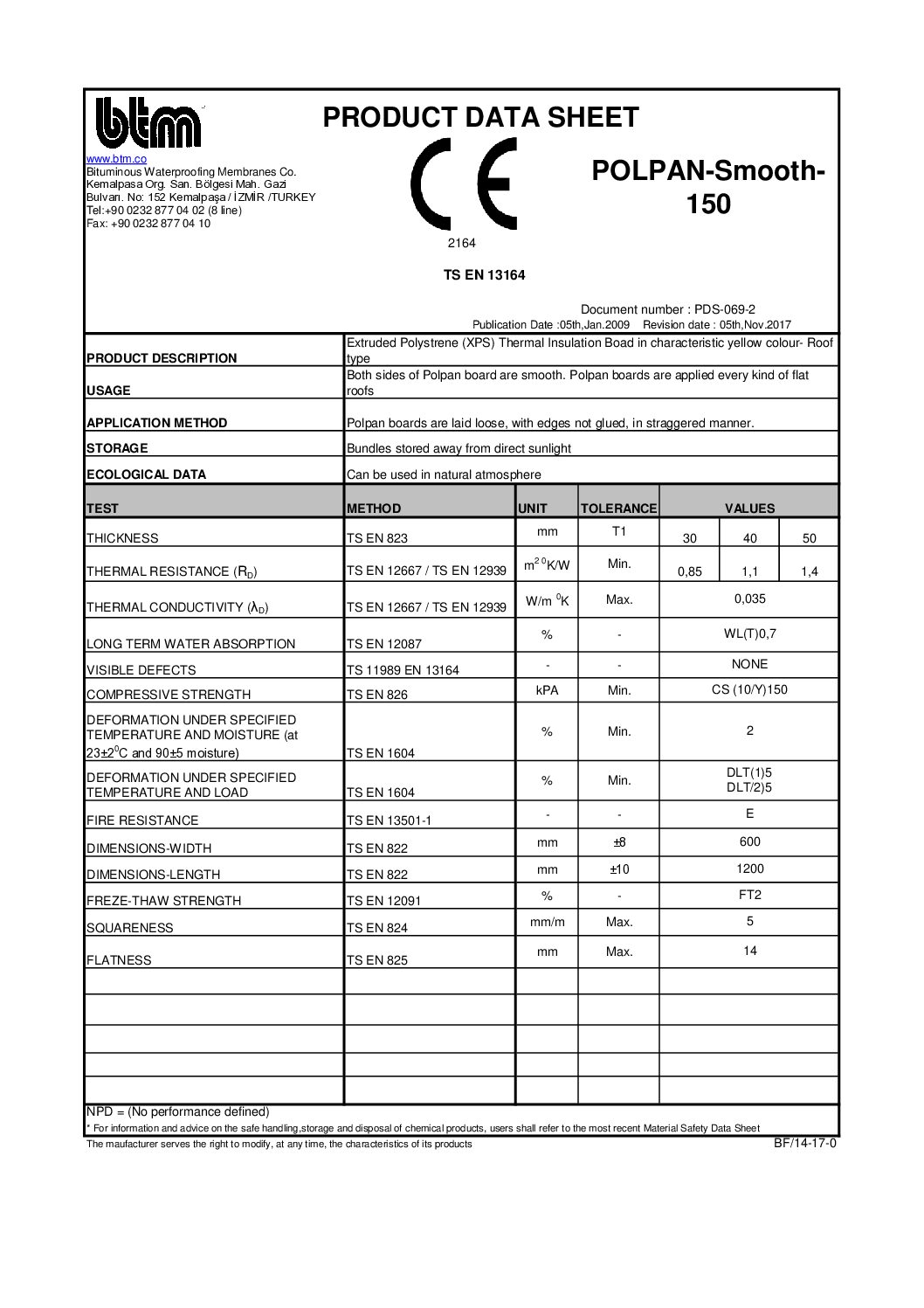 XPS Polpan 150 andmeleht EN