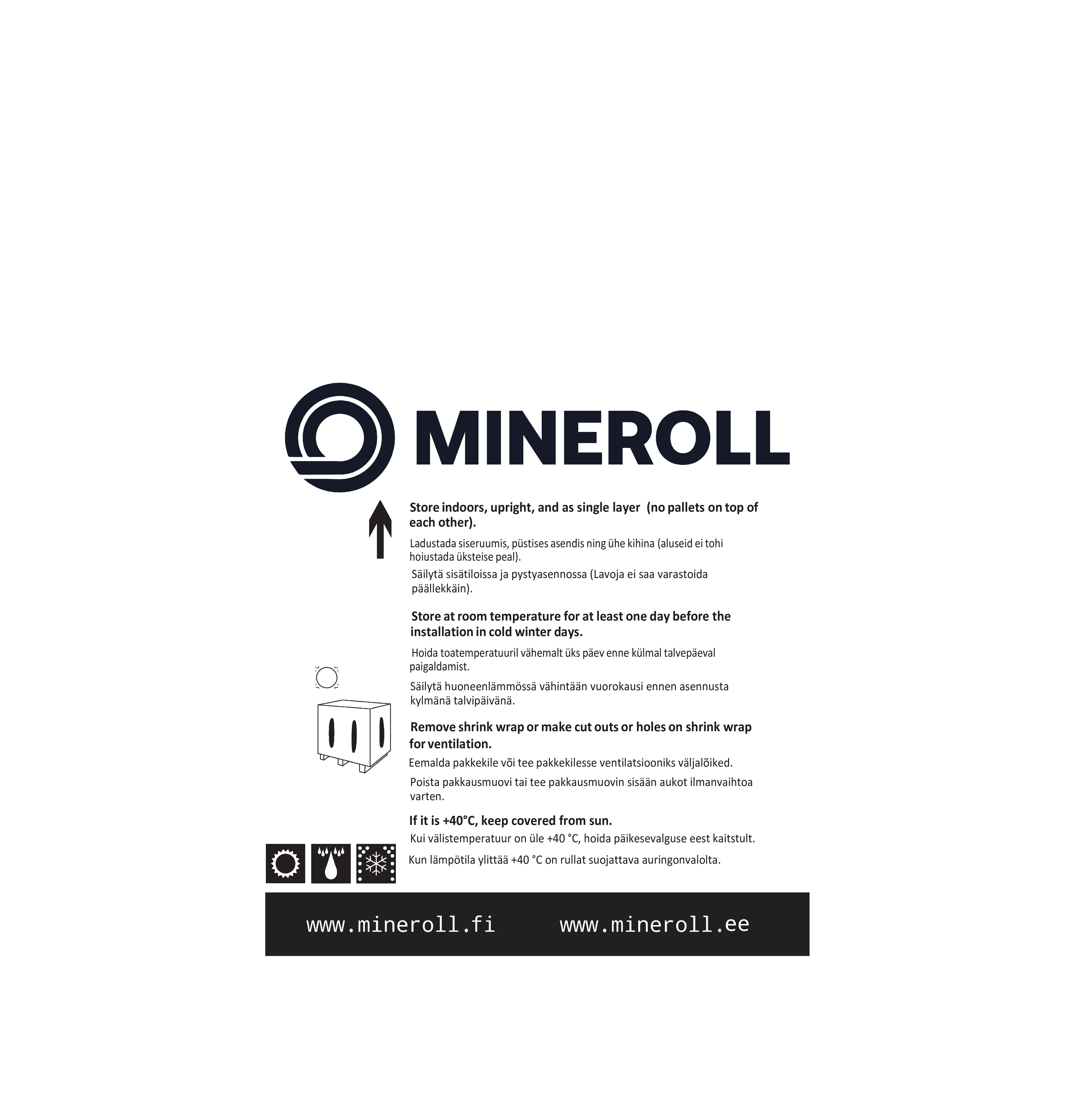 Mineroll storage instructions EE – ENG – FI