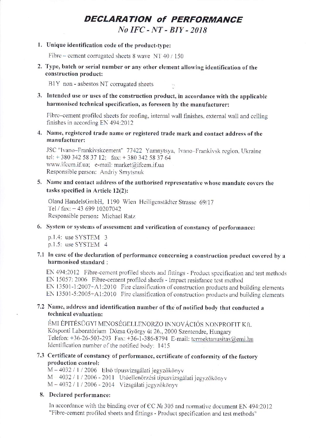 Declaration of Performance Fibrodah Luxury 1130×585